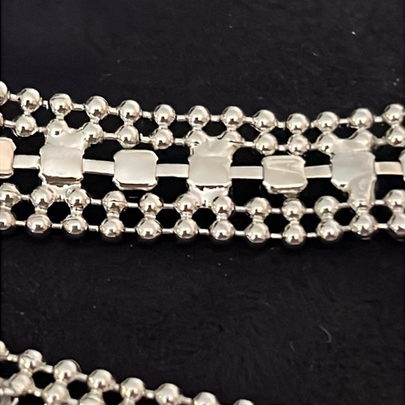 Vintage Elegant Silver Rhinestone Crystal Belt. 42”